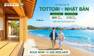 Vé máy bay đi Tottori chính hãng EVA Air - Lịch bay mới nhất