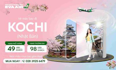 Vé máy bay đi Kochi Nhật Bản giá rẻ chỉ từ 49 USD | EVA Air