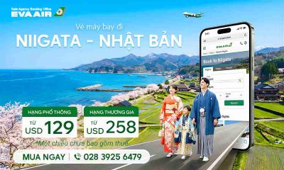 Vé máy bay đi Niigata EVA Air giá rẻ - Đại lý chính thức