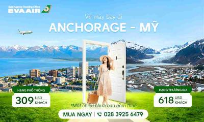 Vé máy bay đi Anchorage EVA Air