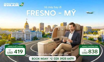 Vé máy bay EVA Air đi Fresno