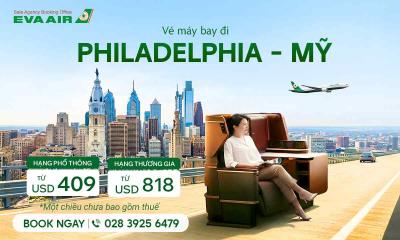 Vé máy bay EVA Air đi Philadelphia