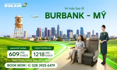 Vé máy bay EVA Air đi Burbank