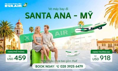 Vé máy bay EVA Air đi Santa Ana