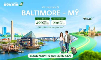 Vé máy bay giá rẻ đi Baltimore