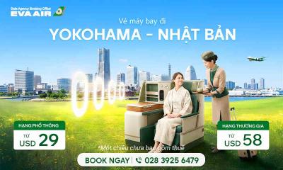 Vé máy bay đi Yokohama giá rẻ chỉ từ 29 USD | Đại lý EVA Air