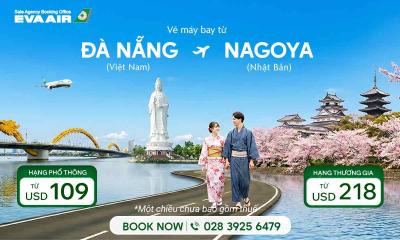 Vé máy bay Đà Nẵng đi Nagoya giá rẻ chỉ 109 USD