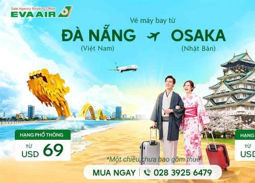 Vé máy bay Đà Nẵng đi Osaka