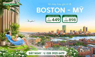 Vé máy bay EVA Air đi Boston giá rẻ