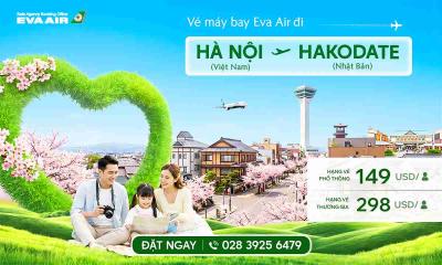 Vé máy bay EVA Air đi Hakodate từ Hà Nội