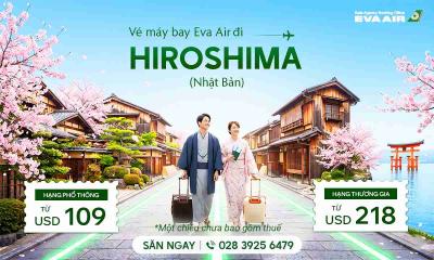 Vé máy bay EVA Air đi Hiroshima giá rẻ