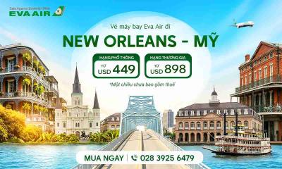 Vé máy bay đi New Orleans EVA Air
