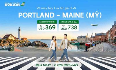 Vé máy bay EVA Air đi Portland – Maine giá rẻ