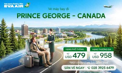 Vé máy bay EVA Air đi Prince George giá rẻ