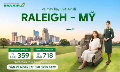 Vé máy bay EVA Air đi Raleigh giá rẻ