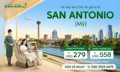 Vé máy bay EVA Air đi San Antonio giá rẻ