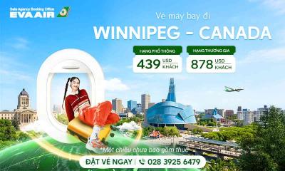 Vé máy bay EVA Air đi Winnipeg giá ưu đãi