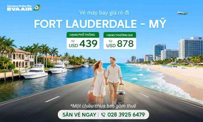 Vé máy bay EVA Air đi Fort Lauderdale giá rẻ
