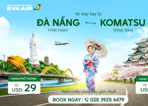 Khuyến mãi vé máy bay Đà Nẵng đi Komatsu