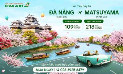 Vé máy bay Đà Nẵng đi Matsuyama khuyến mãi