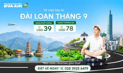 Vé máy bay đi Đài Loan tháng 9