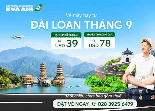 Vé máy bay đi Đài Loan tháng 9