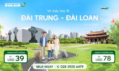 Vé máy bay đi Đài trung giá rẻ