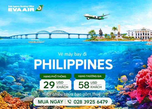 Vé máy bay đi Philippines EVA Air ƯU ĐÃI
