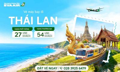 vé máy bay đi Thái Lan EVA Air