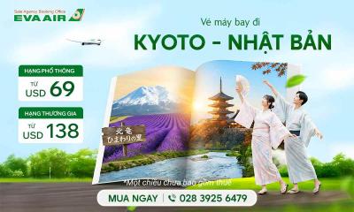 Thăm cố đô cùng vé máy bay EVA Air đi Kyoto giá rẻ