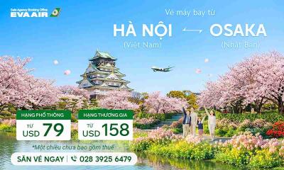 Vé máy bay Hà Nội đi Osaka