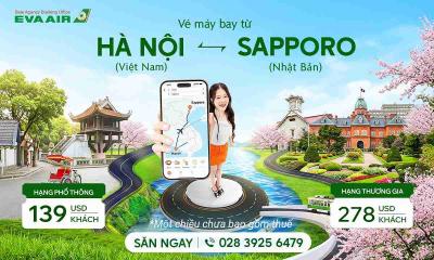Ưu đãi vé máy bay Hà Nội đi Sapporo