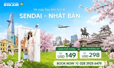 Vé máy bay khứ hồi đi Sendai giá cực rẻ