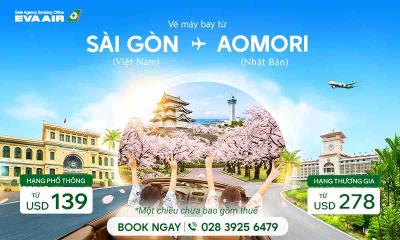 Vé máy bay Sài Gòn đi Aomori giá khuyến mãi