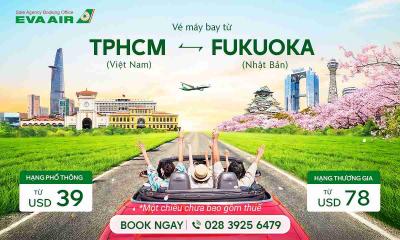 Săn vé máy bay TP.HCM đến Fukuoka giá khuyến mãi