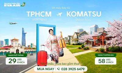 Ưu đãi vé máy bay TP.HCM đi Komatsu