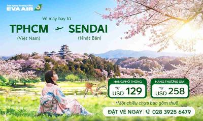 Khuyến mãi vé máy bay TP.HCM đi Sendai