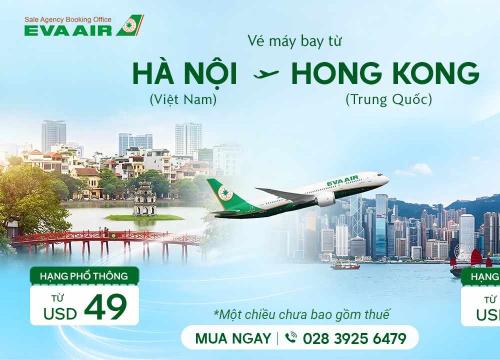 vé máy bay từ Hà Nội đi Hong Kong EVA Air