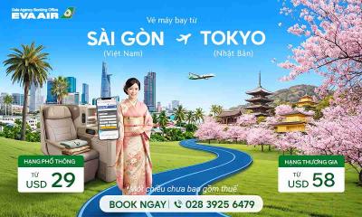 Vé máy bay từ Sài Gòn đi Tokyo giá rẻ nhất