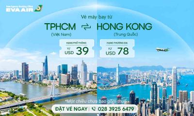 Vé máy bay từ TPHCM đi Hong Kong EVA Air