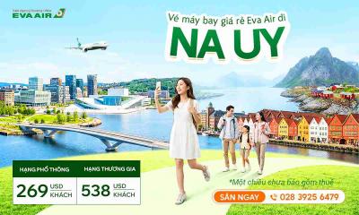 Vé máy bay giá rẻ đi Na Uy hãng EVA Air