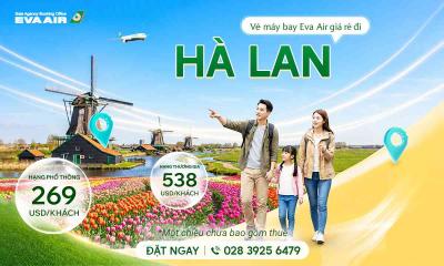 Vé máy bay giá rẻ đi Hà Lan hãng EVA Air