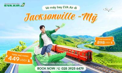 Vé máy bay đi Jacksonville EVA Air
