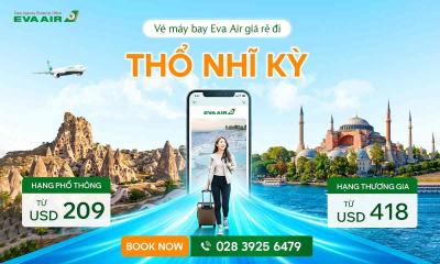 Vé máy bay giá rẻ đi Thổ Nhĩ Kỳ hãng EVA Air