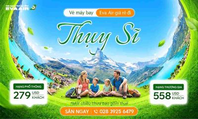 Vé máy bay giá rẻ đi Thụy Sĩ hãng EVA Air