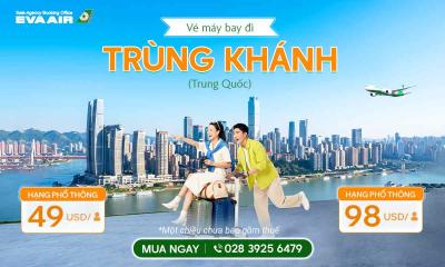 Vé máy bay đi Trùng Khánh EVA Air