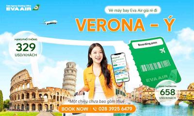 Vé máy bay EVA Air giá rẻ đi Verona – Ý