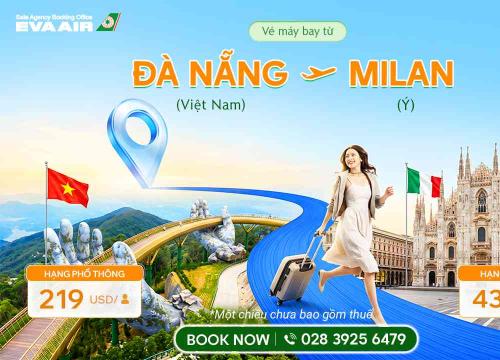 Vé máy bay từ Đà Nẵng đi Milan