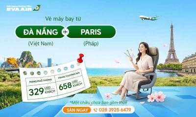 Vé máy bay từ Đà Nẵng đi Paris