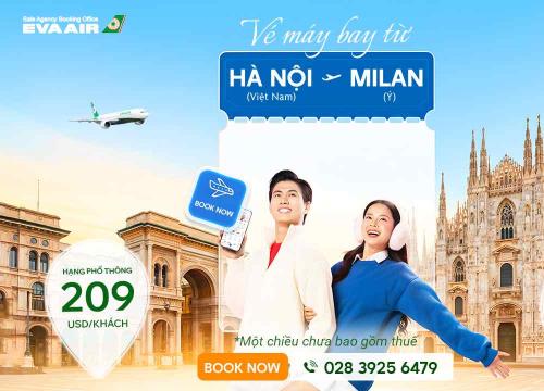 Vé máy bay từ Hà Nội đi Milan